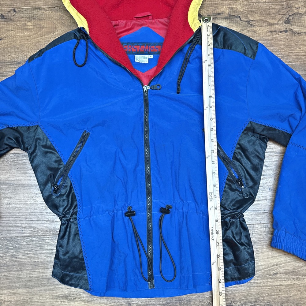 Vintage 90s East West Mens Small Sport Nylon Color Block Zip Jacket Retro Street - Picture 4 of 4